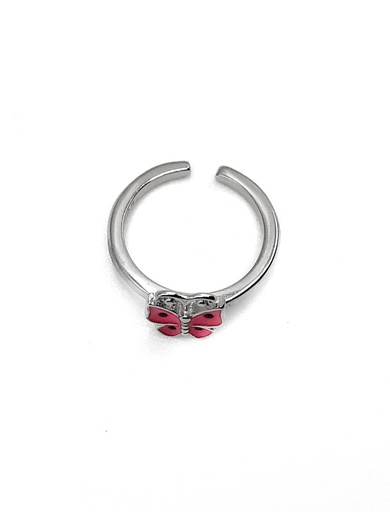 [R0063] Anillos plata mariposa rosada