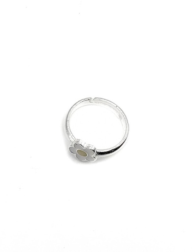 [R0116] Anillos plata flor manzanilla