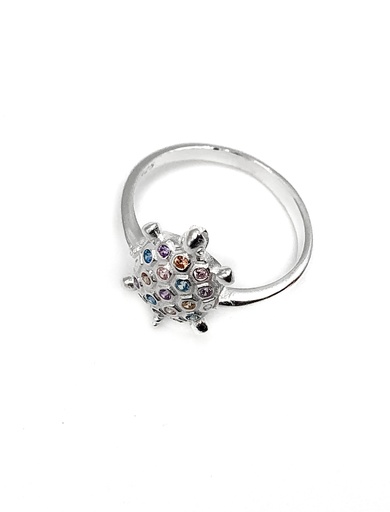 [R0165] Anillos plata tortuga piedras colores