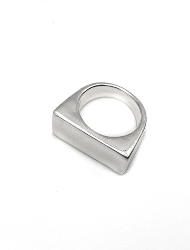 [R0347] Anillos plata rectangulos grande liso