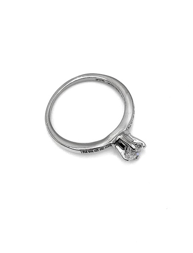 [R0570] Anillos plata solitario casa 4 patas