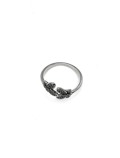 [R0732] Anillos plata mariposas pequeñas circones blancos