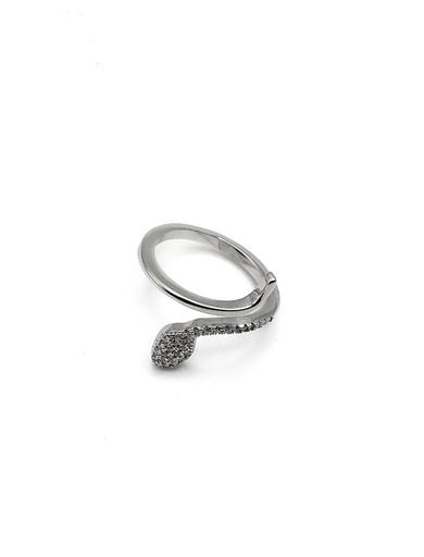 [R0999] Anillos plata serpiente con enjoye