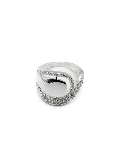 [R1055] Anillos plata grueso forma C