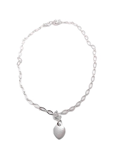 [B0039] Pulseras plata Placa corazón