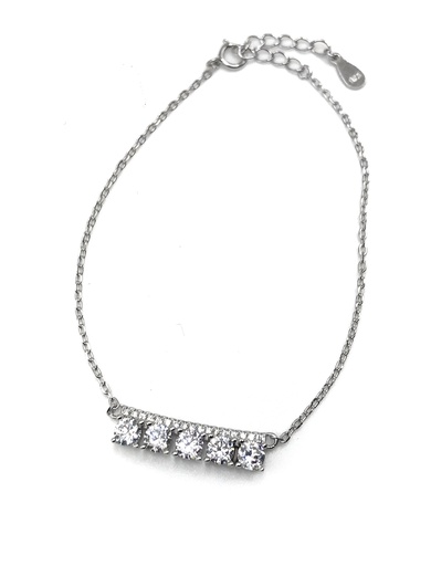 [B0094] Pulseras plata línea de circones