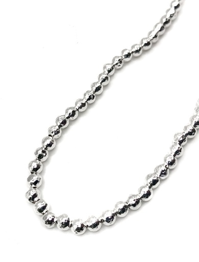 [N0005] Collares plata bolitas martilladas