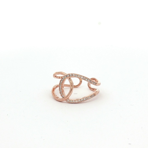 [AAN29M] Anillos acero dorado entrelazado